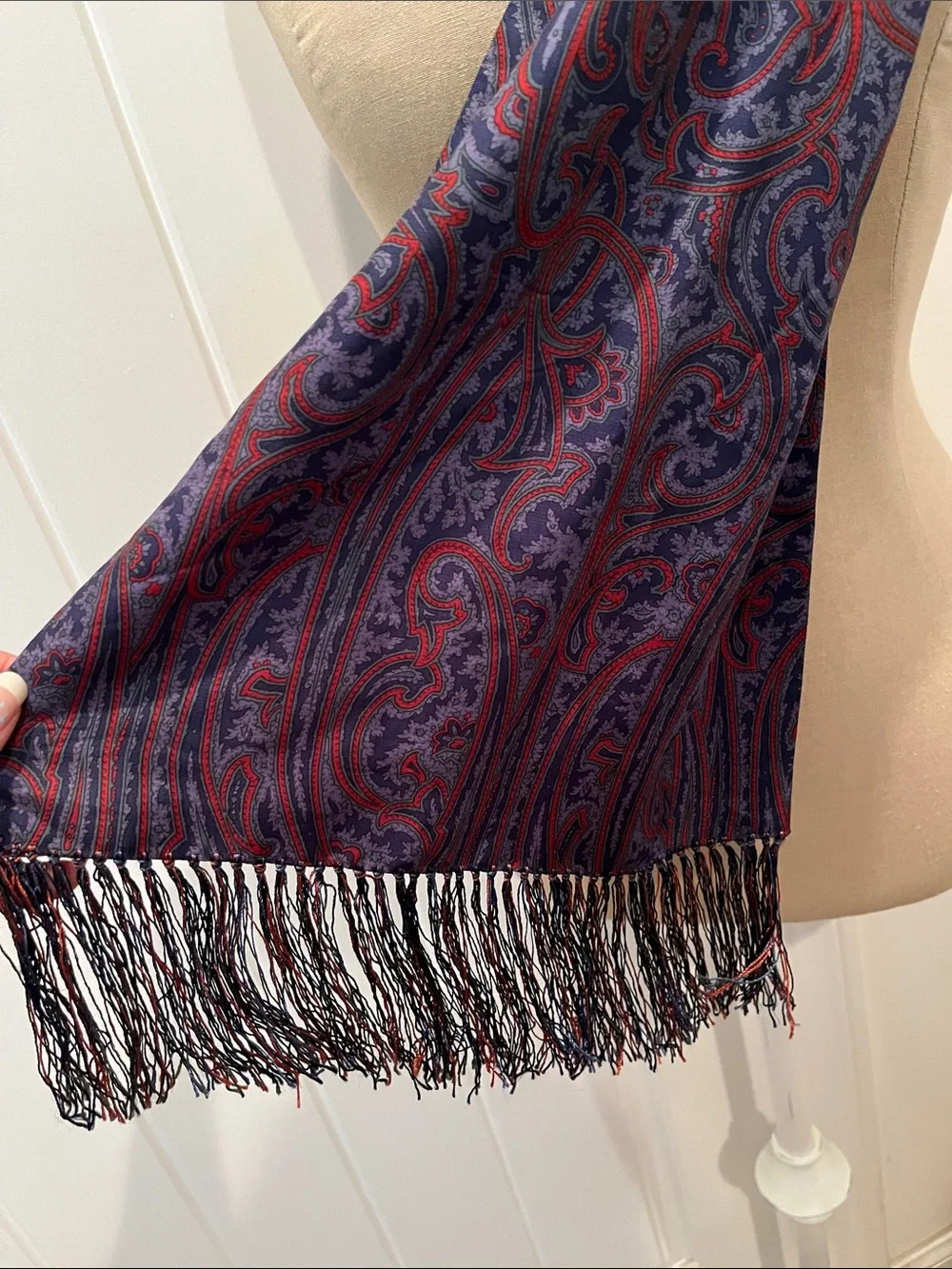 Saldarini Silk Fringe Scarf